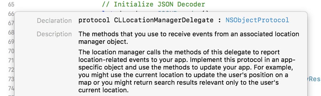 The `CLLocationManagerDelegate` protocol inherits the `NSObjectProtocol` protocol.