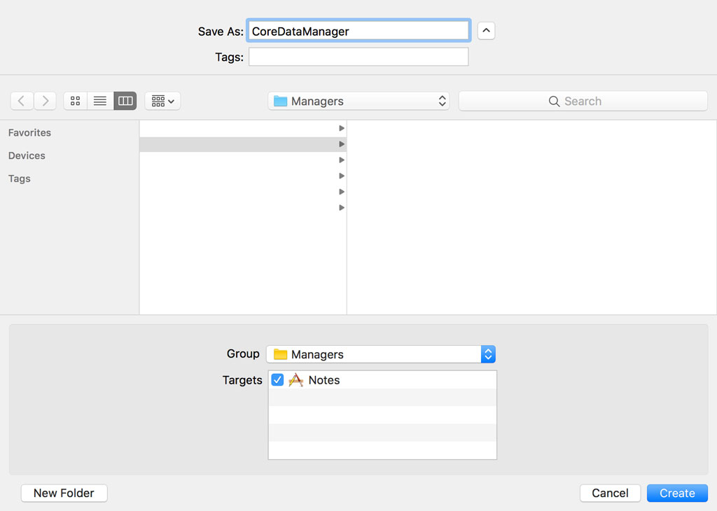 Creating CoreDataManager.swift