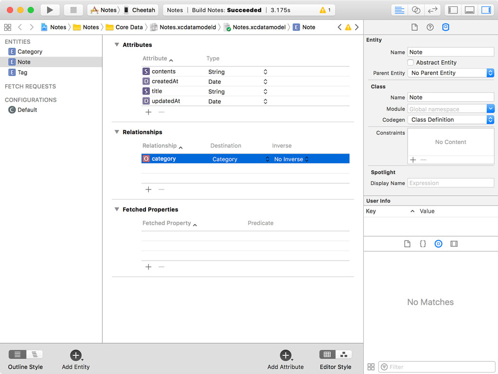 Creating a Relationship