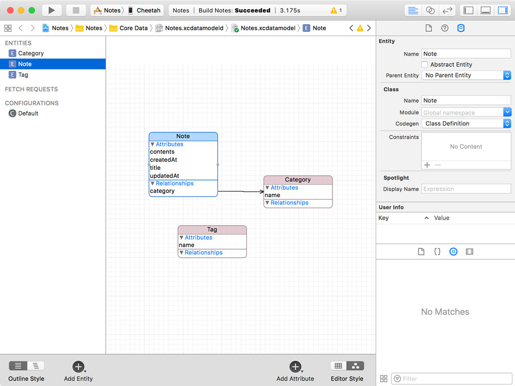 Visualizing the Relationship in the Data Model Editor