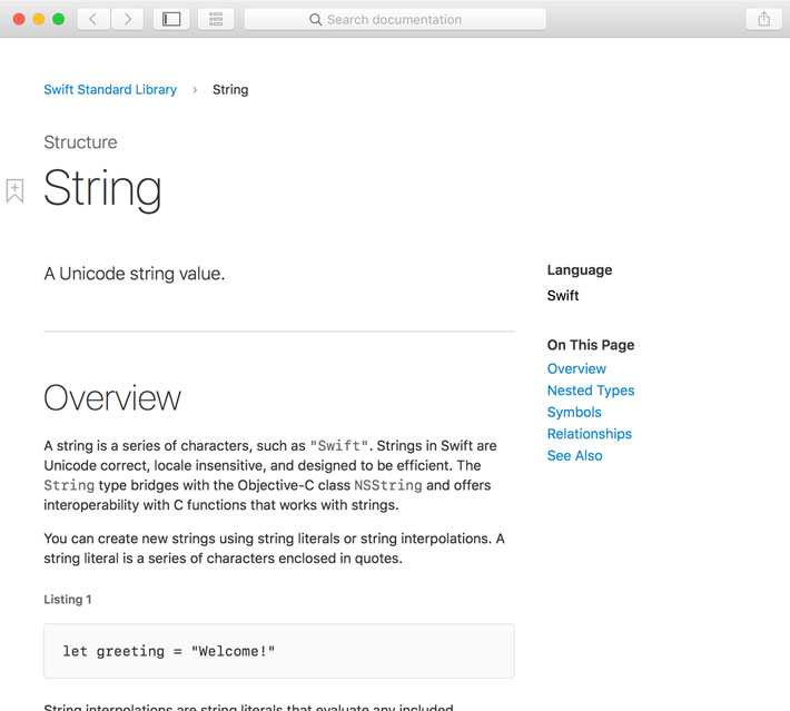 Bring Up Xcodes Documentation Browser